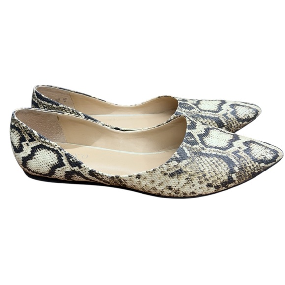 Franco Sarto Snakeskin Hazeline Pointed Toe Flats - Picture 3 of 6